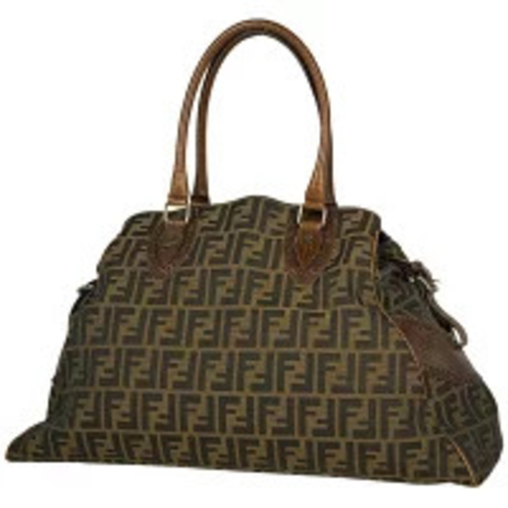 Fendi Zucca tote bag Deux Jours handbag shoulder Boston canvas brown